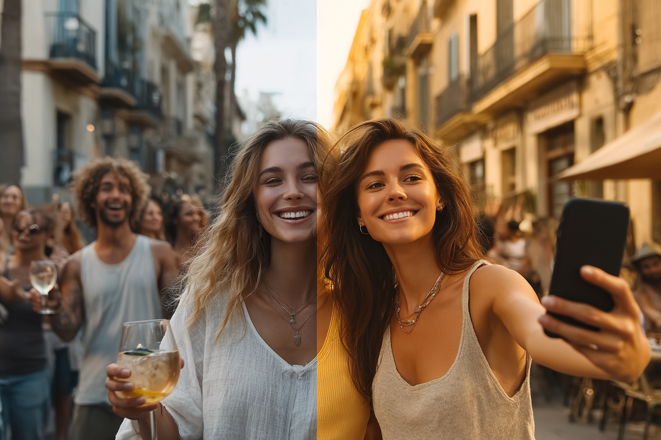 Voisins restant connectes apres la Fete via application d'entraide